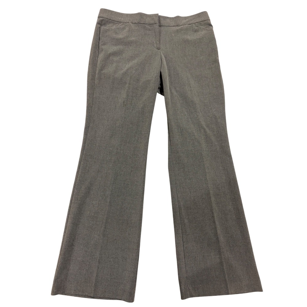 Briggs New York Womens Gray Bootcut Dress Pants Size 14 Elastic Waist 248A283BR
